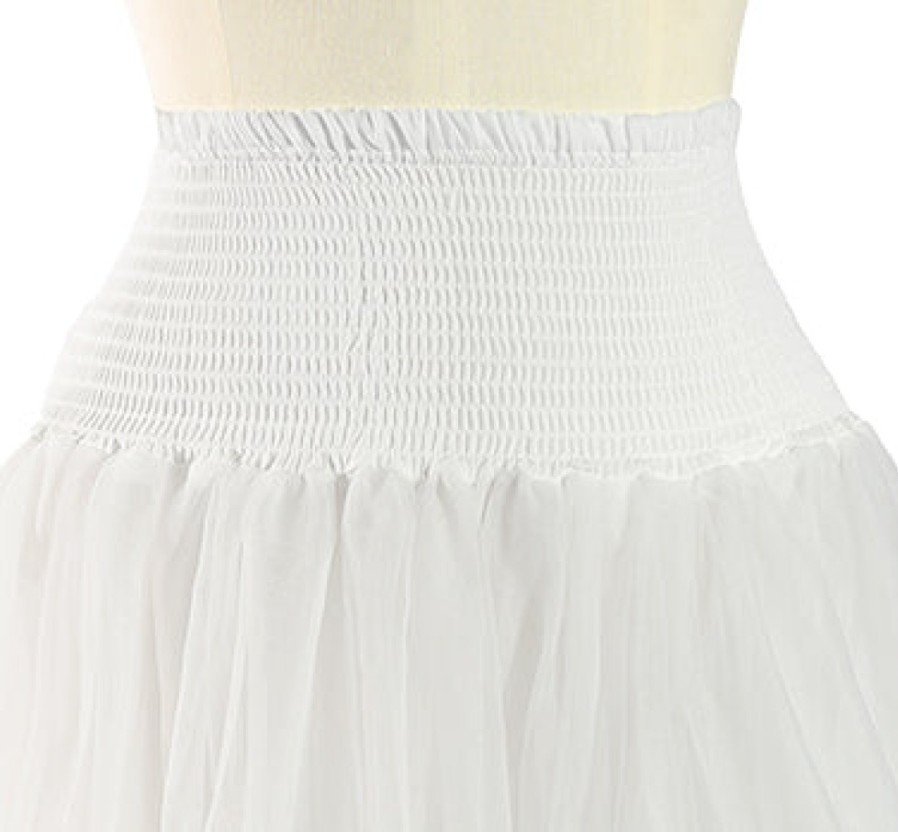 Petticoats, Stockings & Gloves Kitten D'Amour  | Luxury Shirred Petticoat (White)